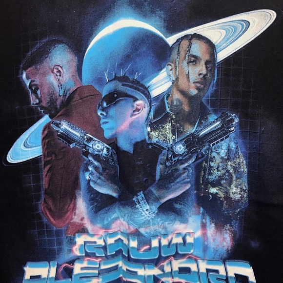 Rauw Alejandro Saturno World Tour T-Shirt unisex L - Picture 4 of 4